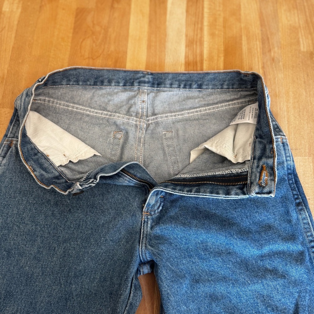 RUSTLER by Wrangler Men's Classic Cut Straight Leg Blue Denim Jeans 32 x 30 - Picture 9 of 13